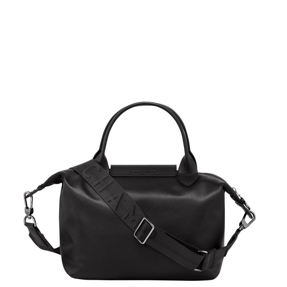 Longchamp black and white on sale bag